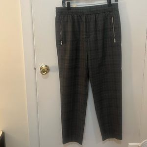 Gray patterned dress pants
